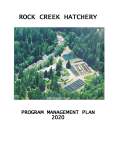 Cover of document Rock Creek Hatchery program management plan.