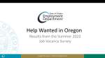 Thumbnail of page from the document Help wanted in Oregon: results from the ... job vacancy survey
