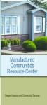 Thumbnail of cover from the document Manufactured communities resource center.