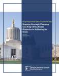 Thumbnail of cover from the document Oregon Department of Environmental Quality : ongoing strategic planning can help DEQ address obstacles to achieving its goals.
