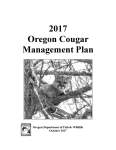 Thumbnail of cover from the document Oregon cougar management plan.